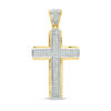 Thumbnail Image 1 of Men's 1/3 CT. T.W. Diamond Cross Charm in 14K Two-Tone Gold