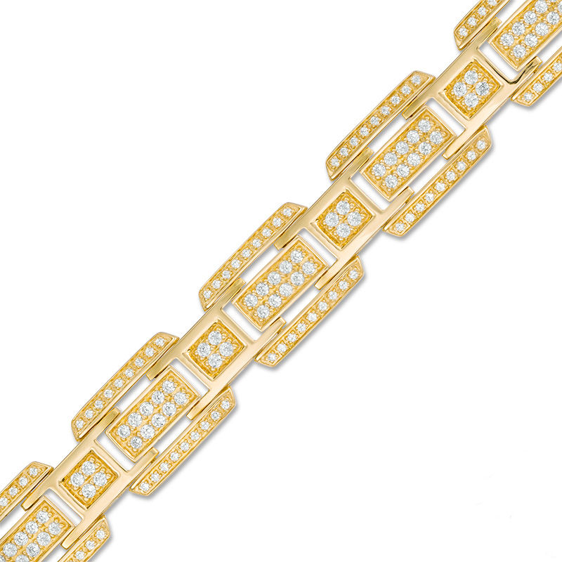 Main Image 1 of 2-1/2 CT. T.W. Diamond Link Bracelet in 10K Gold - 8.5"