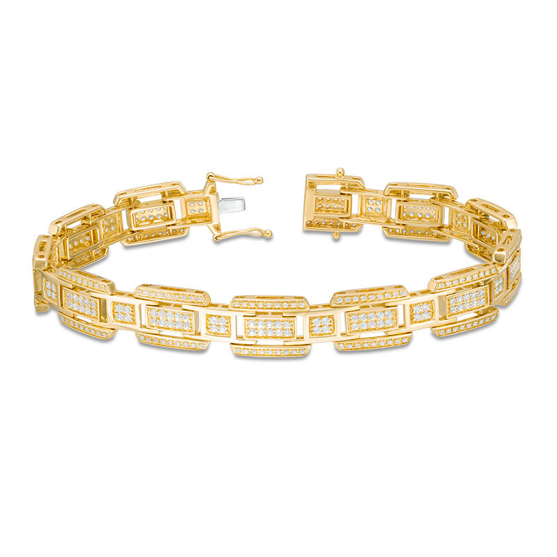 Main Image 3 of 2-1/2 CT. T.W. Diamond Link Bracelet in 10K Gold - 8.5"