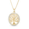 Thumbnail Image 1 of Diamond-Cut Tree of Life Pendant in 10K Two-Tone Gold