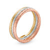 Thumbnail Image 2 of Twist Spiral Stackable Three Ring Set in 10K Tri-Tone Gold