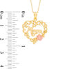 Thumbnail Image 2 of "Mom" in Heart with Rose Pendant in 10K Two-Tone Gold