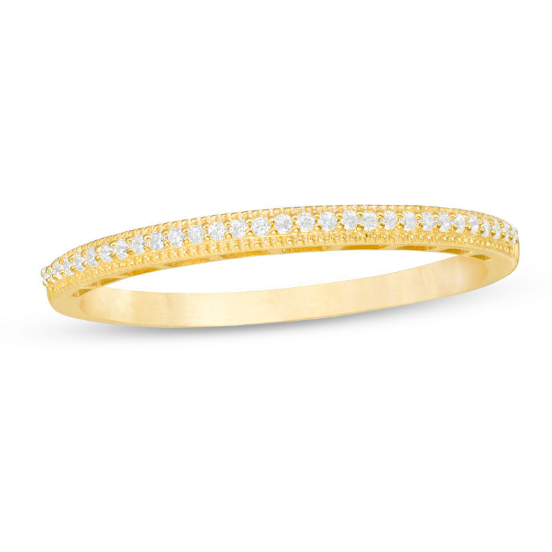 1/20 CT. T.W. Diamond Vintage-Style Wedding Band in 10K Gold