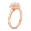 Thumbnail Image 2 of 1-1/5 CT. T.W. Diamond Double Frame Engagement Ring in 14K Rose Gold