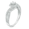 Thumbnail Image 2 of 1/2 CT. T.W. Princess-Cut Diamond Swirl Bypass Frame Engagement Ring in 14K White Gold