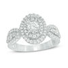 Thumbnail Image 1 of 1-1/4 CT. T.W. Diamond Double Frame Engagement Ring in 14K White Gold