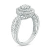 Thumbnail Image 2 of 1-1/4 CT. T.W. Diamond Double Frame Engagement Ring in 14K White Gold