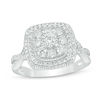 Thumbnail Image 0 of 3/4 CT. T.W. Composite Diamond Frame Twist Vintage-Style Engagement Ring in 14K White Gold