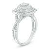 Thumbnail Image 1 of 3/4 CT. T.W. Composite Diamond Frame Twist Vintage-Style Engagement Ring in 14K White Gold