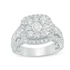 Thumbnail Image 0 of 2 CT. T.W. Cushion Multi-Diamond Frame Engagement Ring in 14K White Gold