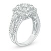 Thumbnail Image 1 of 2 CT. T.W. Cushion Multi-Diamond Frame Engagement Ring in 14K White Gold