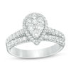 Thumbnail Image 1 of 1 CT. T.W. Multi-Diamond Pear-Shaped Frame Bridal Set in 14K White Gold