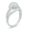 Thumbnail Image 1 of 1/2 CT. T.W. Composite Diamond Frame Swirl Bypass Engagement Ring in 10K White Gold