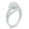 Thumbnail Image 2 of 1/2 CT. T.W. Composite Diamond Frame Swirl Bypass Engagement Ring in 10K White Gold