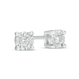 1/20 CT. T.W. Diamond Solitaire Stud Earrings in Sterling Silver