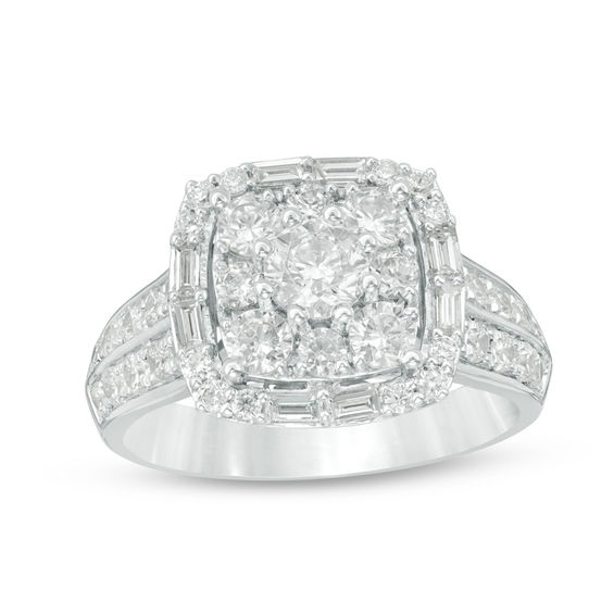 1-3/4 CT. T.w. Diamond Frame Engagement Ring in 14K White Gold