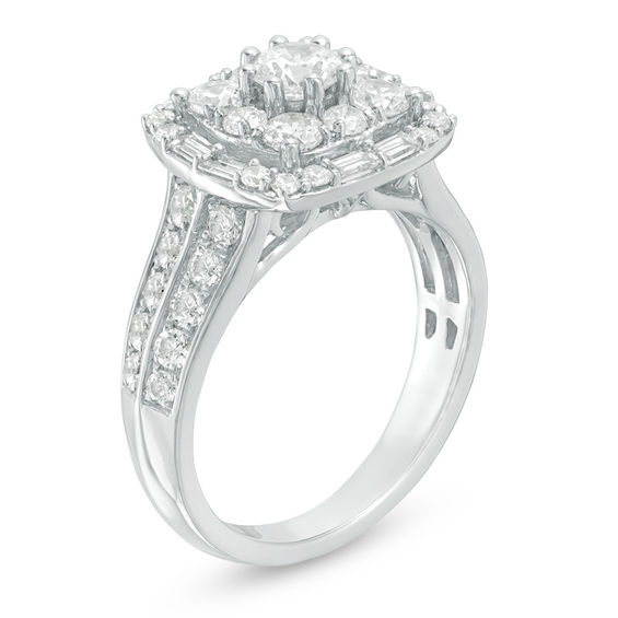1-3/4 CT. T.w. Diamond Frame Engagement Ring in 14K White Gold
