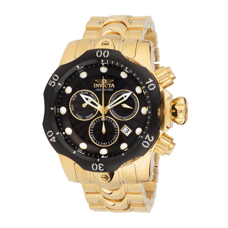Main Image 1 of Men's Invicta Venom Gold-Tone Chronograph Watch with Black Dial (Model: 23892)