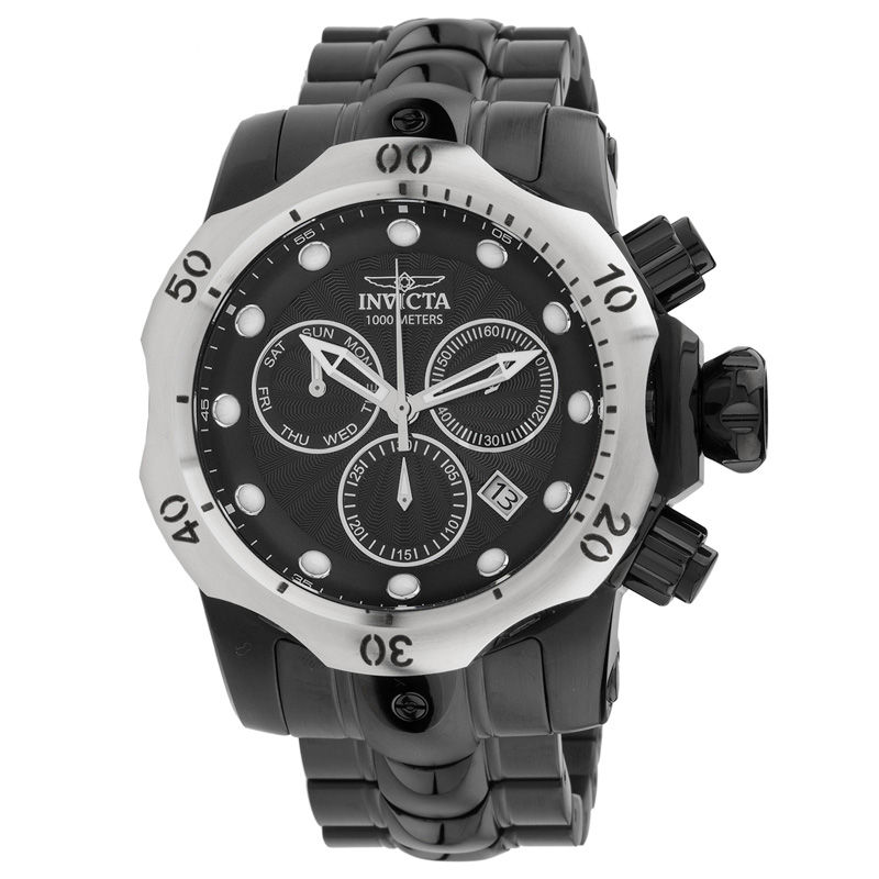 Main Image 1 of Men's Invicta Venom Black IP Chronograph Watch with Black Dial (Model: 23897)