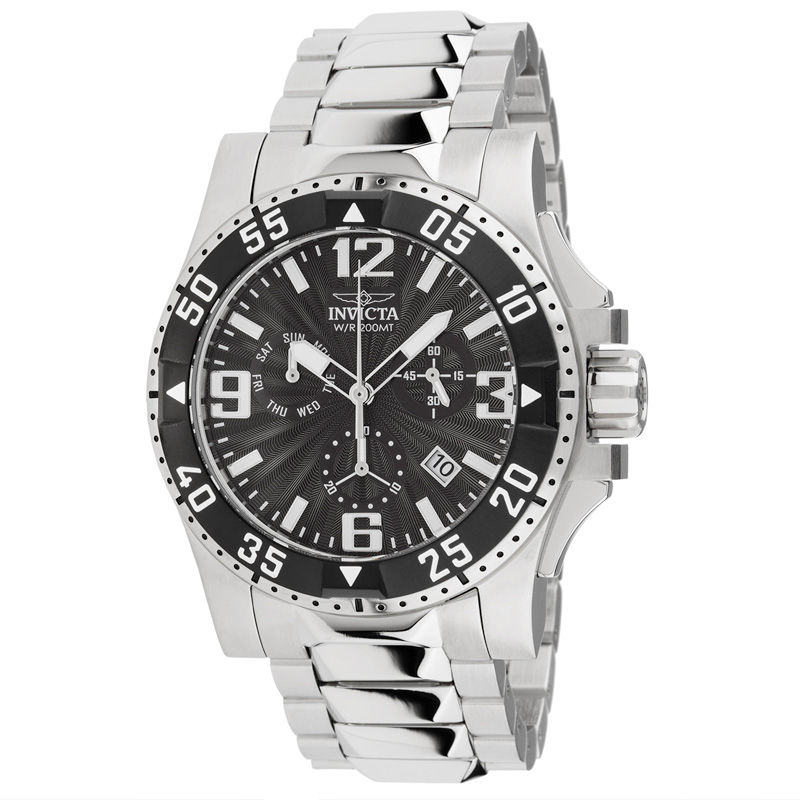 Men's Invicta Excursion Chronograph Watch with Black Dial (Model: 23900)