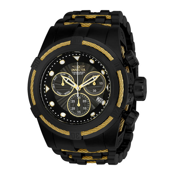 Men's Invicta Bolt Black IP Chronograph Watch with Black Dial (Model: 23917)