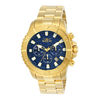 Thumbnail Image 1 of Men's Invicta Pro Diver Gold-Tone Chronograph Watch with Blue Dial (Model: 24001)
