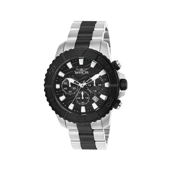 Men's Invicta Pro Diver Two-Tone Chronograph Watch with Black Dial (Model: 24004)