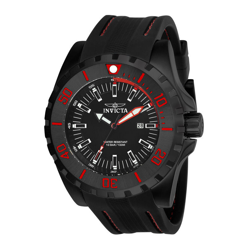 Main Image 1 of Men's Invicta Pro Diver Black IP Strap Watch with Black Dial (Model: 23735)