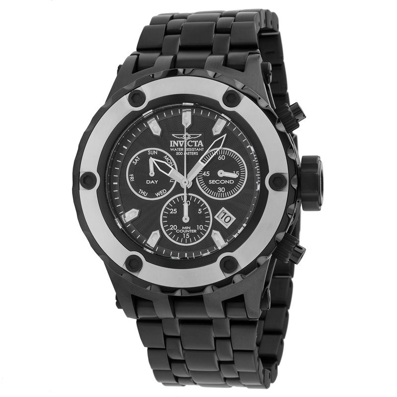 Men's Invicta Subaqua Black IP Chronograph Watch with Black Dial (Model: 23925)