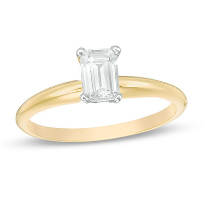 5Ct Emerald Cut D/VVS1 Diamond Solitaire Engagement Ring 18K White Gold Finish 