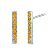 Thumbnail Image 0 of Citrine Bar Drop Earrings in Sterling Silver