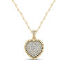 Thumbnail Image 0 of 1/4 CT. T.W. Multi-Diamond Heart-Shaped Rope Frame Pendant in 10K Gold