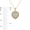 Thumbnail Image 1 of 1/4 CT. T.W. Multi-Diamond Heart-Shaped Rope Frame Pendant in 10K Gold