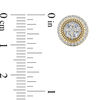 Thumbnail Image 2 of 5/8 CT. T.W. Multi-Diamond Rope Frame Stud Earrings in 10K Gold