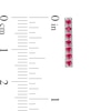 Thumbnail Image 2 of Lab-Created Ruby Bar Drop Earrings in Sterling Silver