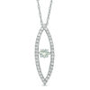 Thumbnail Image 0 of Aquamarine and 0.15 CT. T.W. Diamond Marquise Pendant in Sterling Silver