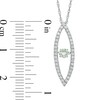 Thumbnail Image 2 of Unstoppable Love™ Aquamarine and 1/6 CT. T.W. Diamond Marquise Pendant in Sterling Silver
