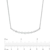 Thumbnail Image 2 of Lab-Created White Sapphire Necklace in 10K White Gold