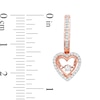 Thumbnail Image 2 of Unstoppable Love™ 1/2 CT. T.W. Diamond Heart Pendant and Drop Earrings Set in 10K Rose Gold