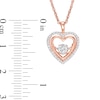 Thumbnail Image 3 of Unstoppable Love™ 1/2 CT. T.W. Diamond Heart Pendant and Drop Earrings Set in 10K Rose Gold