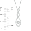 Thumbnail Image 3 of Unstoppable Love™ 1/3 CT. T.W. Diamond Marquise Frame Twist Pendant and Drop Earrings Set in Sterling Silver