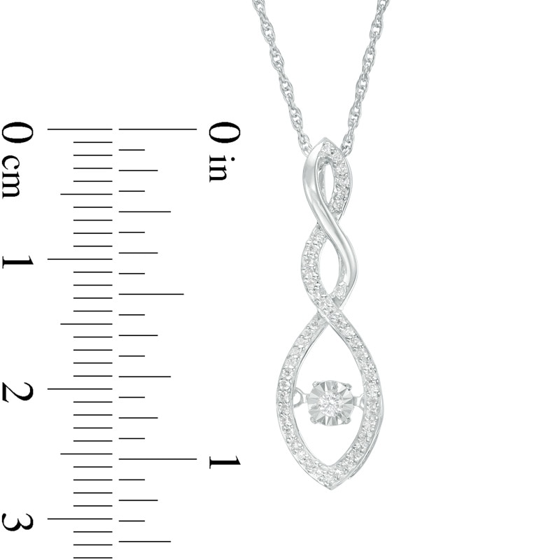 Main Image 3 of Unstoppable Love™ 1/3 CT. T.W. Diamond Marquise Frame Twist Pendant and Drop Earrings Set in Sterling Silver