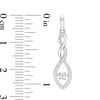 Thumbnail Image 1 of 0.30 CT. T.W. Diamond Marquise Frame Twist Pendant and Drop Earrings Set in Sterling Silver