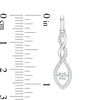 Thumbnail Image 2 of 0.30 CT. T.W. Diamond Marquise Frame Twist Pendant and Drop Earrings Set in Sterling Silver