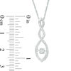 Thumbnail Image 2 of 0.30 CT. T.W. Diamond Marquise Frame Twist Pendant and Drop Earrings Set in Sterling Silver