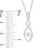 Thumbnail Image 3 of 0.30 CT. T.W. Diamond Marquise Frame Twist Pendant and Drop Earrings Set in Sterling Silver