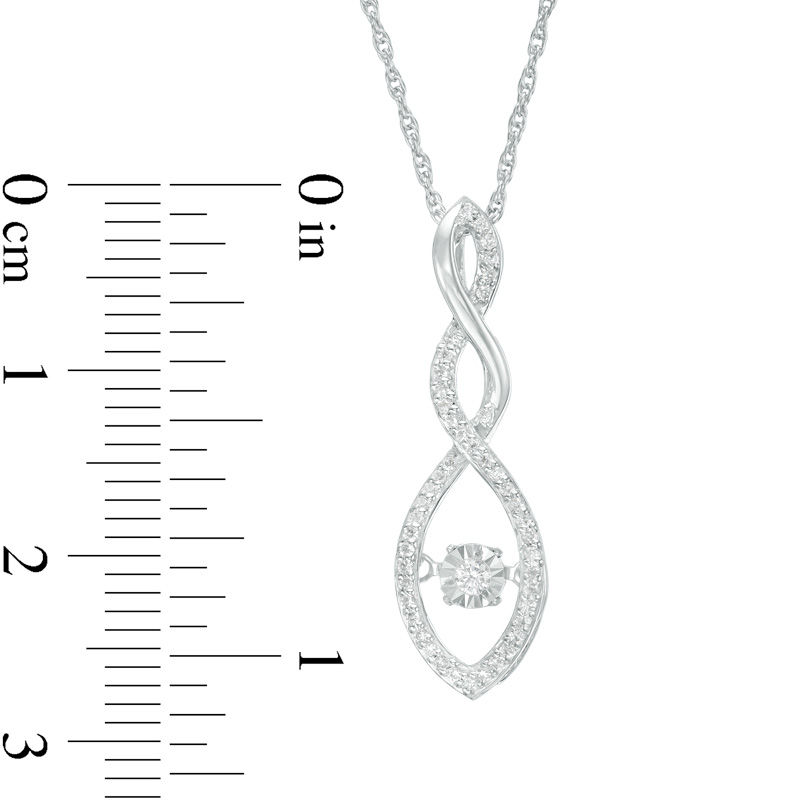 0.30 CT. T.W. Diamond Marquise Frame Twist Pendant and Drop Earrings Set in Sterling Silver