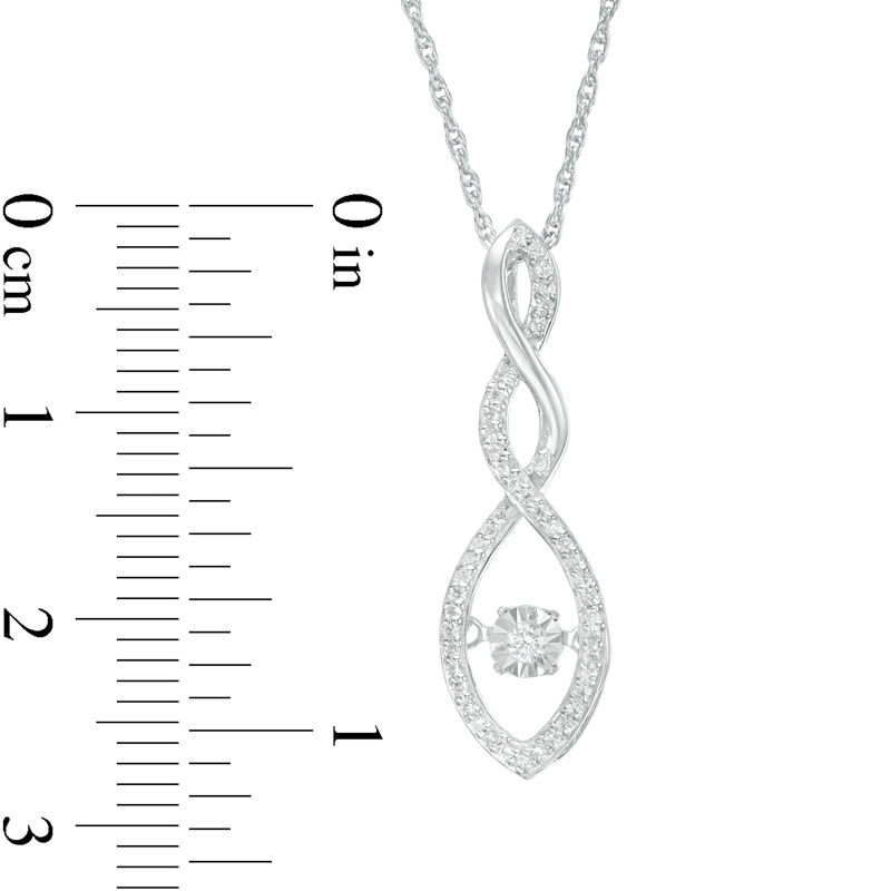 Main Image 3 of 0.30 CT. T.W. Diamond Marquise Frame Twist Pendant and Drop Earrings Set in Sterling Silver