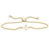 Thumbnail Image 1 of Small Sideways Cross Bolo Bracelet in 10K Gold - 9.5"