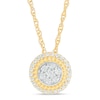 Thumbnail Image 0 of 1/5 CT. T.W. Multi-Diamond Frame Pendant in 10K Gold